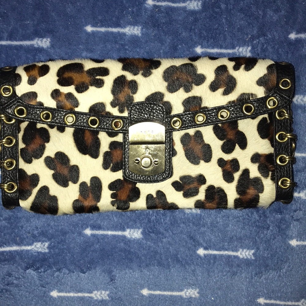 Animal print clutch